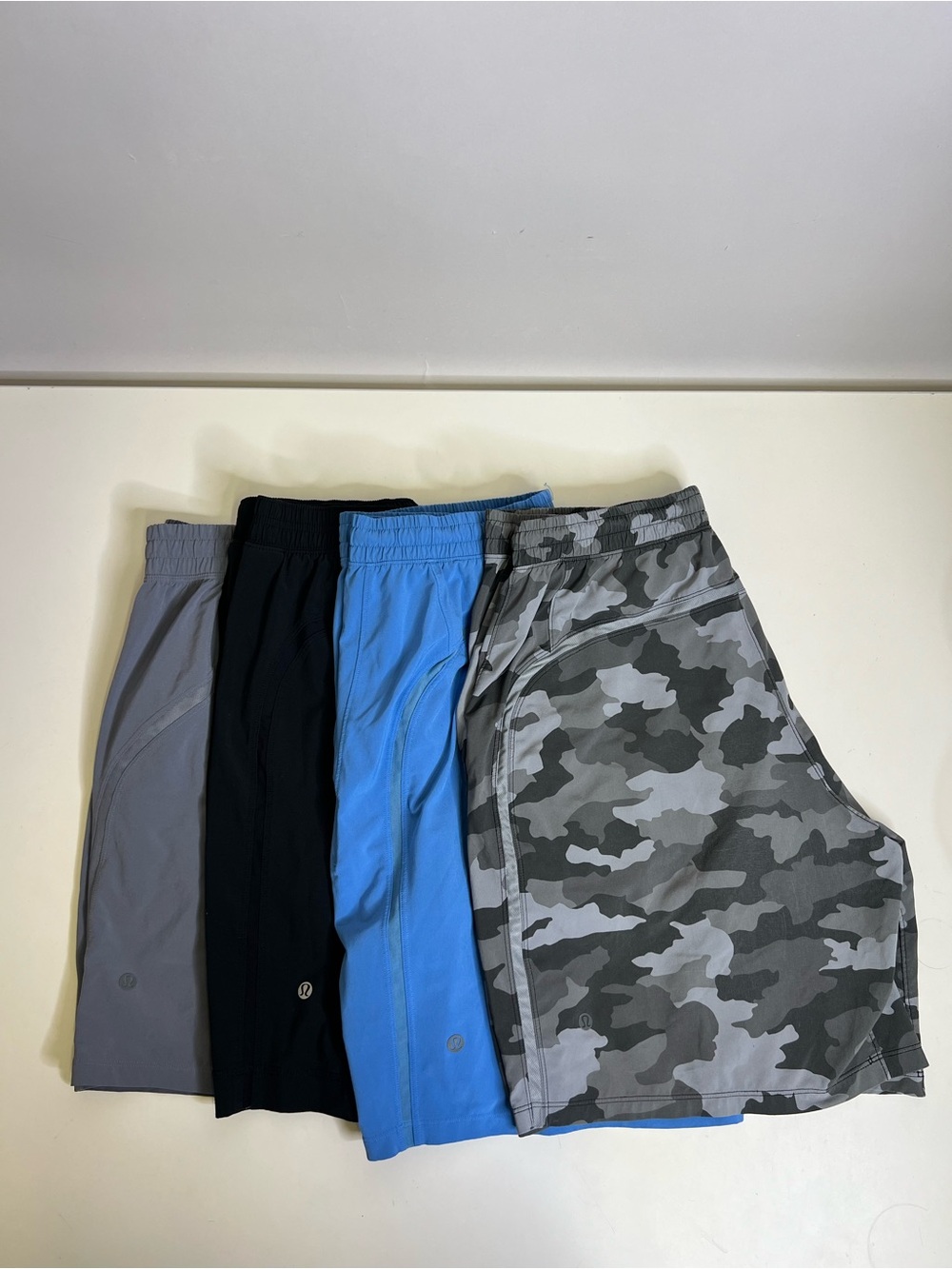 Lululemon Men's Athletics Shorts Pack | Grey, Black, Blue, Camo - Size Large